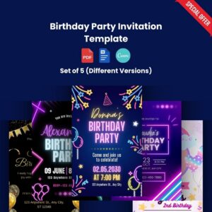 Birthday Party Invitation Template