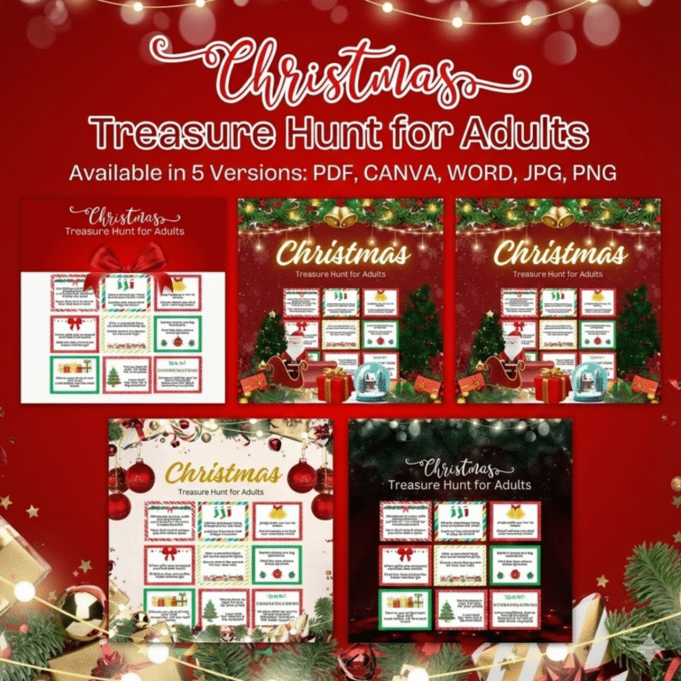 Christmas Treasure Hunt Clues for Adults